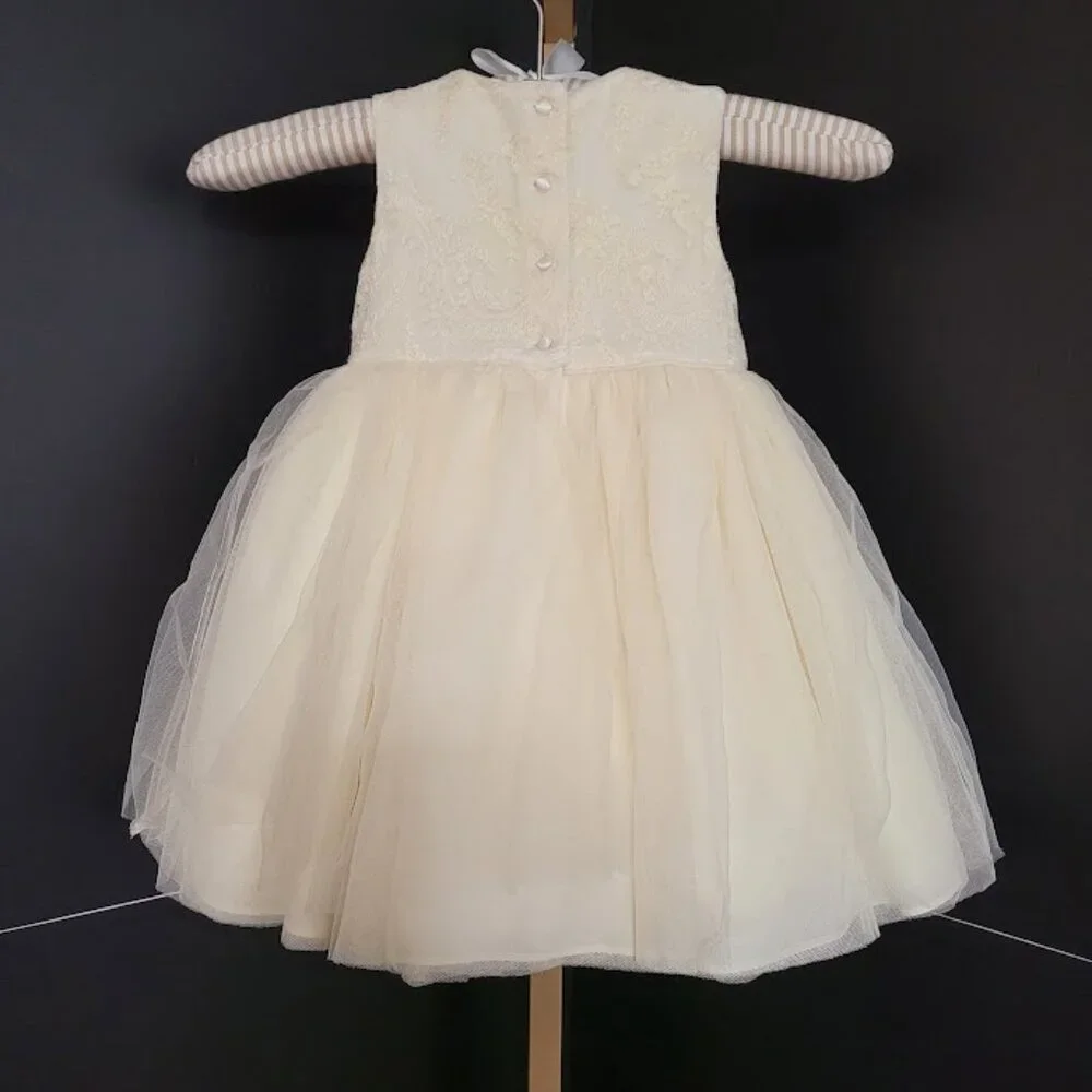 Ralph Lauren Little Girls Formal/Baptism/Christening/Holiday Dress 12M